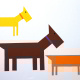 Family of paper dogs