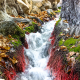 Estahban waterfall in golden autumn