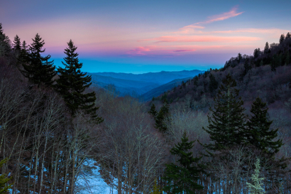 Blue Hour ALong Newfound Gap