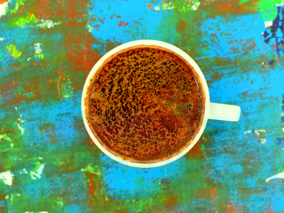 A cup of coffee from the artis...