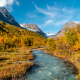 Steindalsbreen river autum