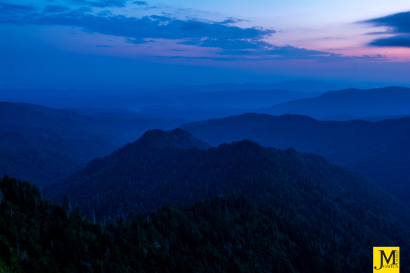 Blue Hour Over the Smoky's