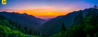 Sunset at Morton-GSMNP-Pano
