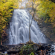 Crabtree Falls In The Rain at Dawn Autumn