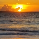 Sunset behind the clouds