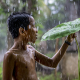 A children in the rain