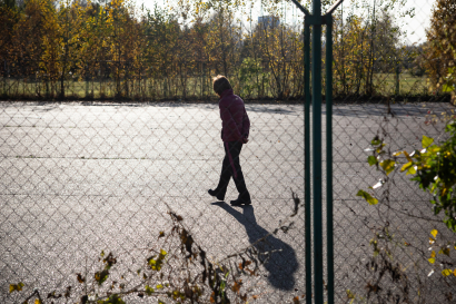  Walking in the autumn park