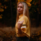Girl in the autumn leafs